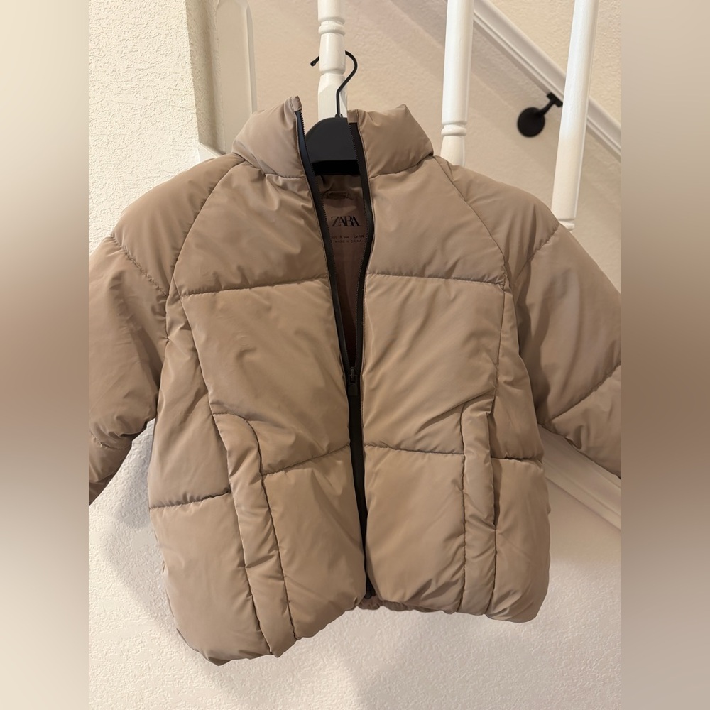 Zara Beige Quilted Jacket